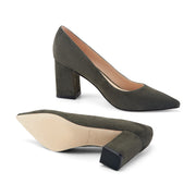 Zala Block Heel Pointy Toe Pump