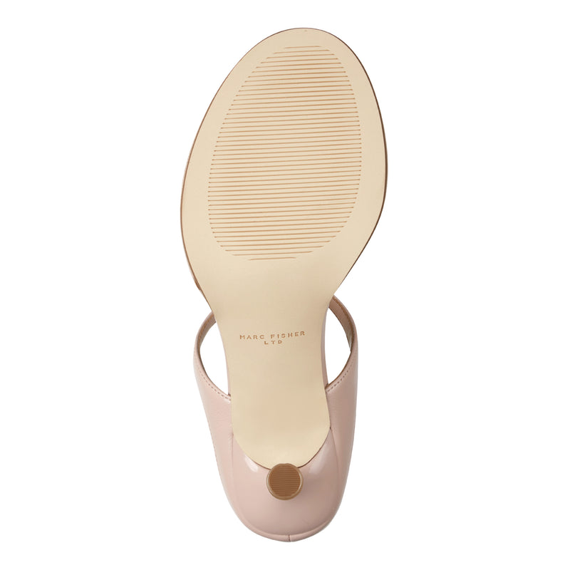 Alonde Leather Heeled Slide Sandal