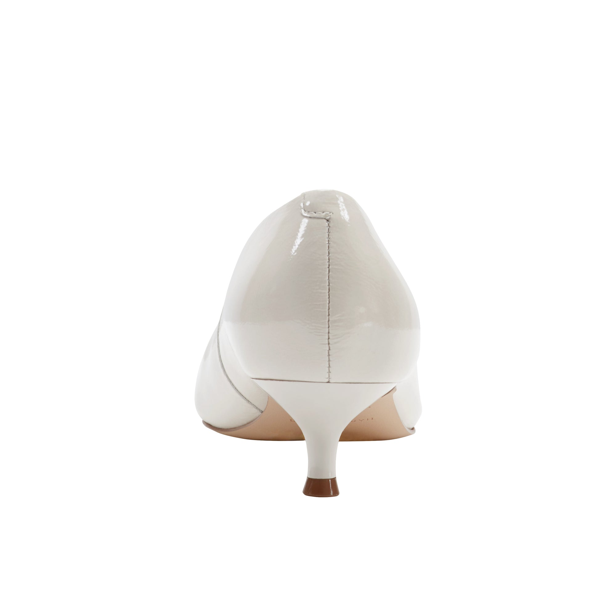 Women's Cecile Leather Kitten Heel Pump - White Patent Leather | Marc Fisher Footwear Women's Cecile Leather Kitten Heel Pump - White Patent Leather | Marc Fisher Footwear