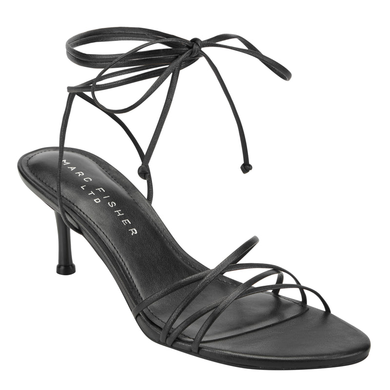 Gineva Leather Ankle Wrap Sandal