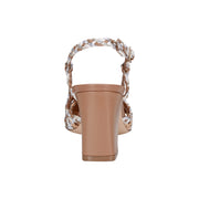 Zunnie Block Heel Woven Leather Slingback Pump