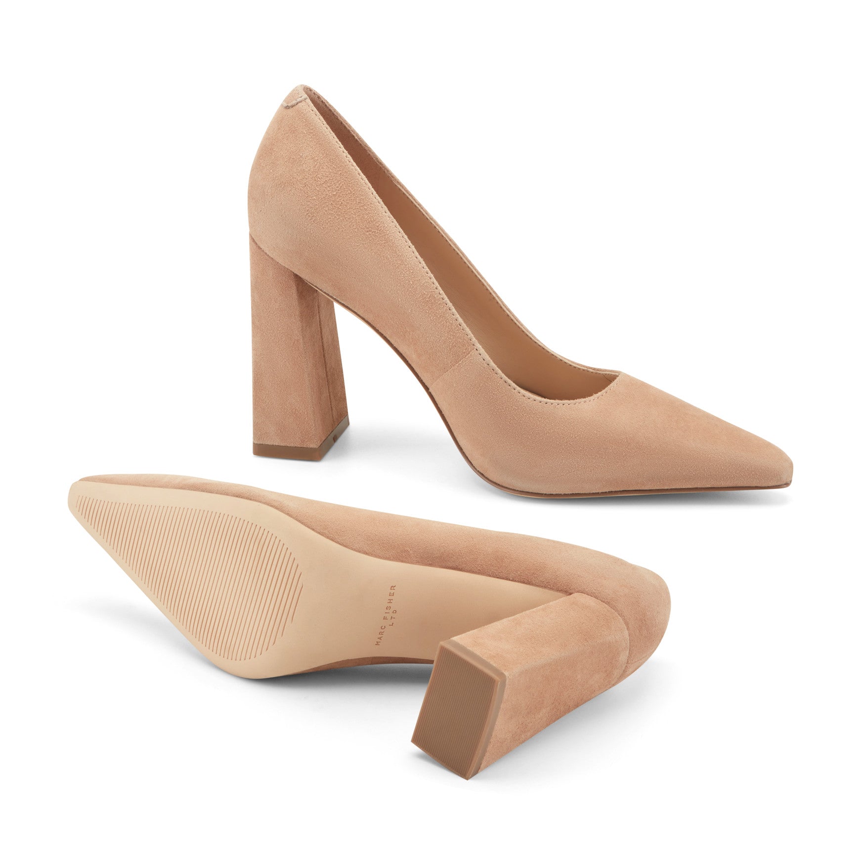 Minny Leather Block Heel Pump