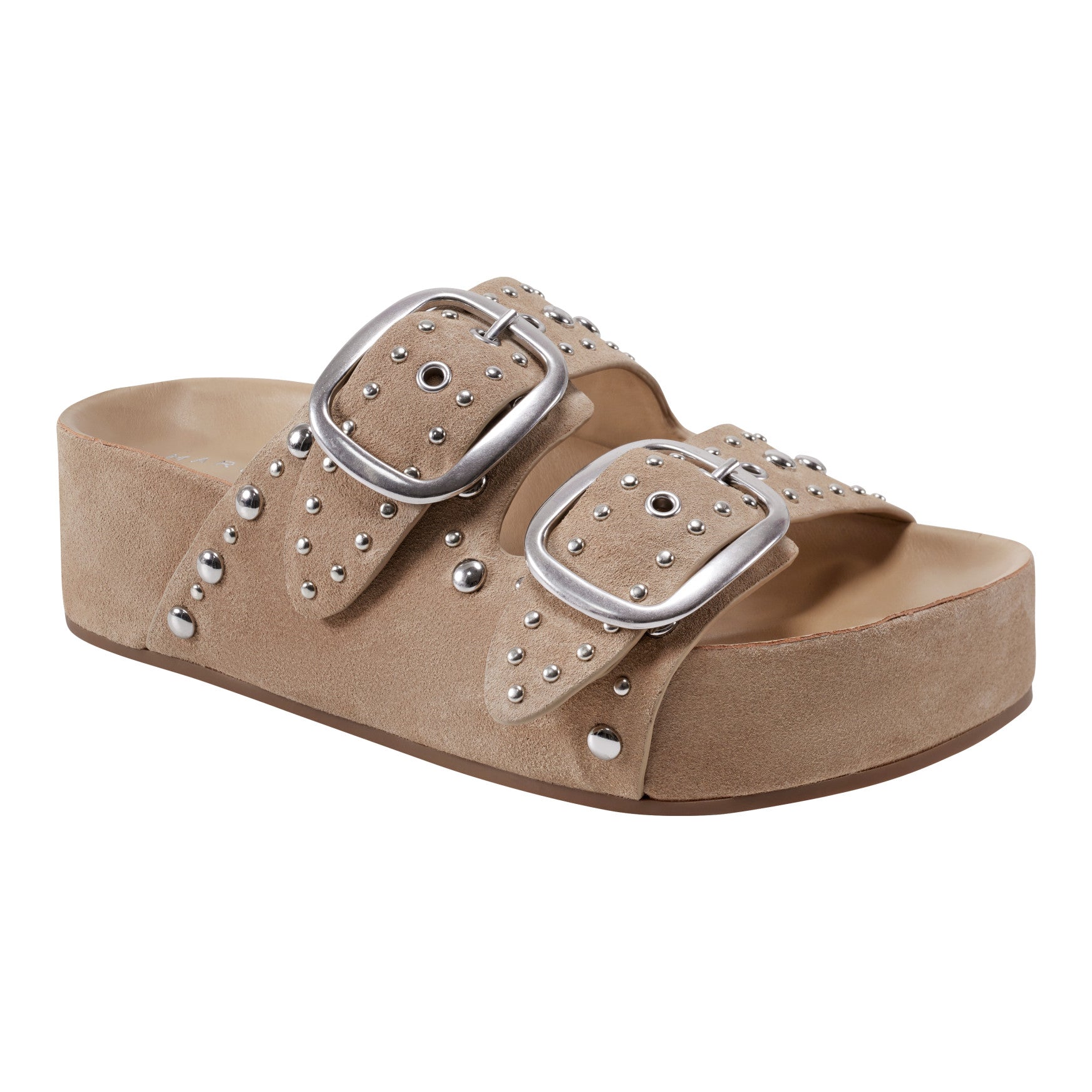 Sayge Studded Suede Footbed Sandal