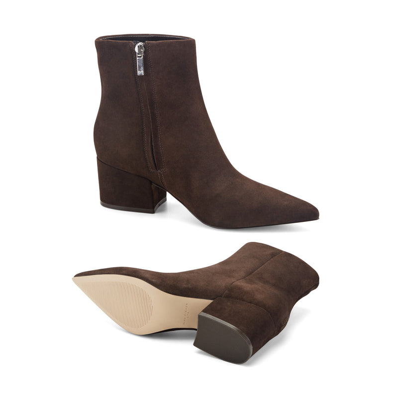 Alfie Block Heel Leather Ankle Bootie