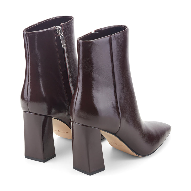 Novella Block Heel Leather Ankle Bootie