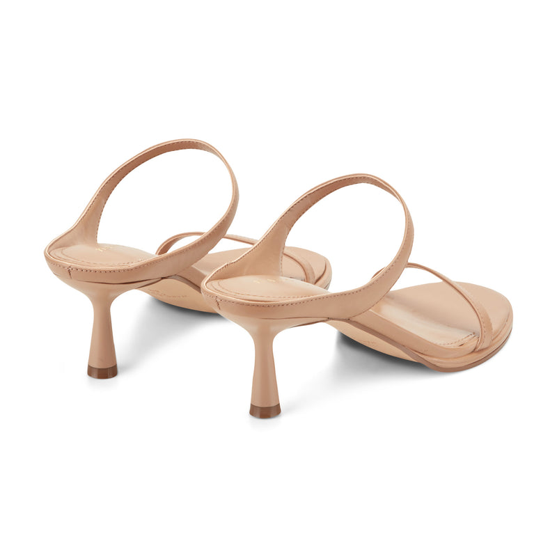 Alonde Leather Heeled Slide Sandal