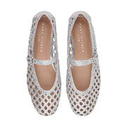 Evonna Woven Leather Mary Jane Ballet Flat