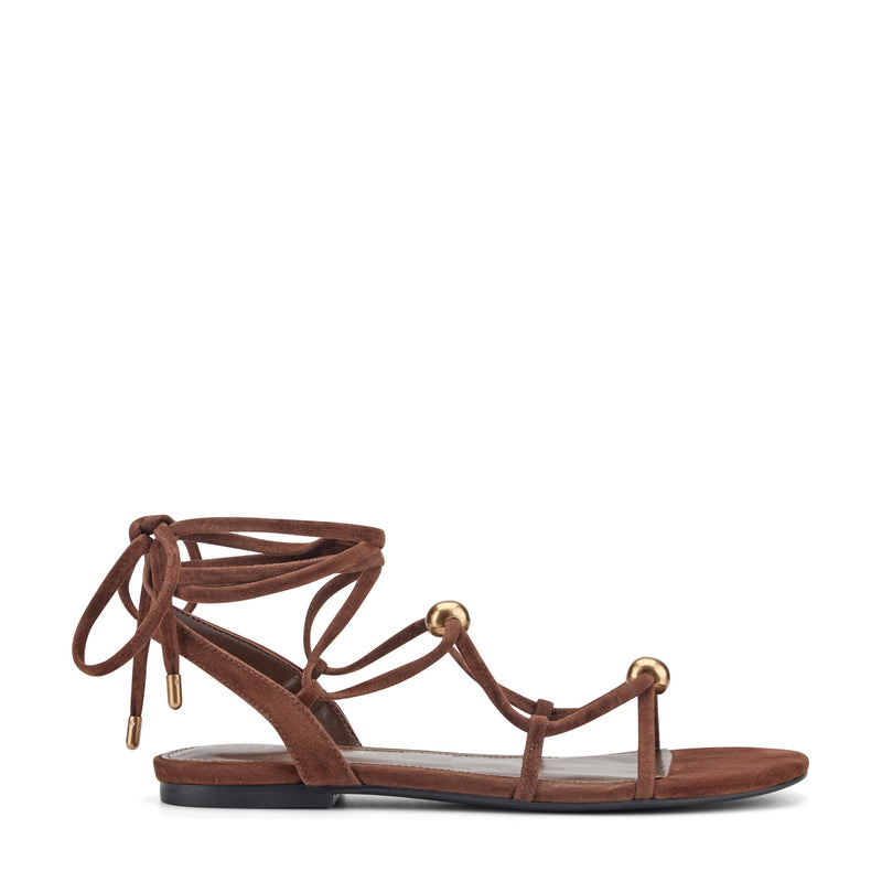 Ellan Ankle Wrap Leather Sandal