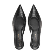 Taten Leather Wedge Slingback Pump