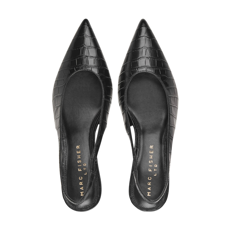 Taten Leather Wedge Slingback Pump