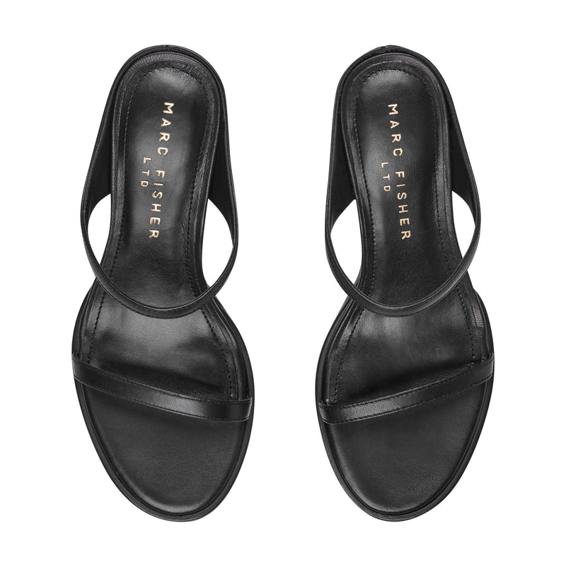 Alonde Leather Heeled Slide Sandal