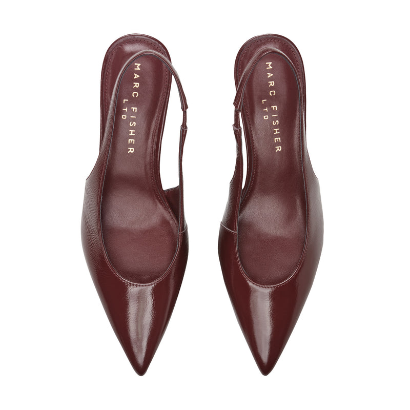 Taten Leather Wedge Slingback Pump