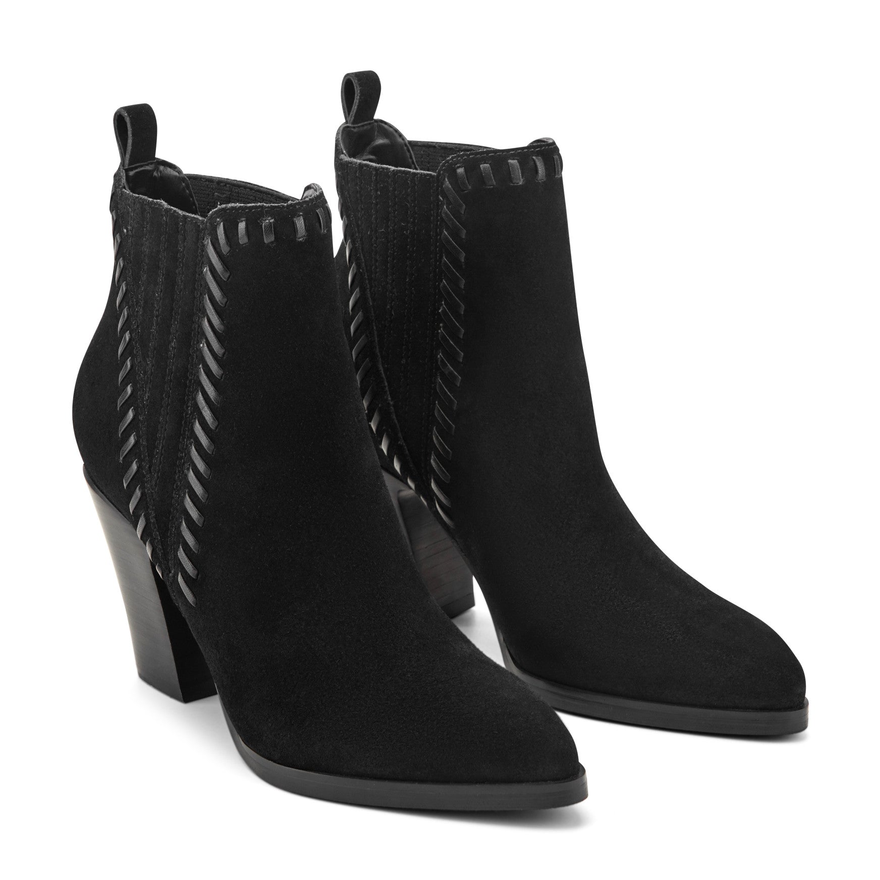 Alvira Leather Western Ankle Bootie