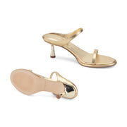 Alonde Leather Heeled Slide Sandal