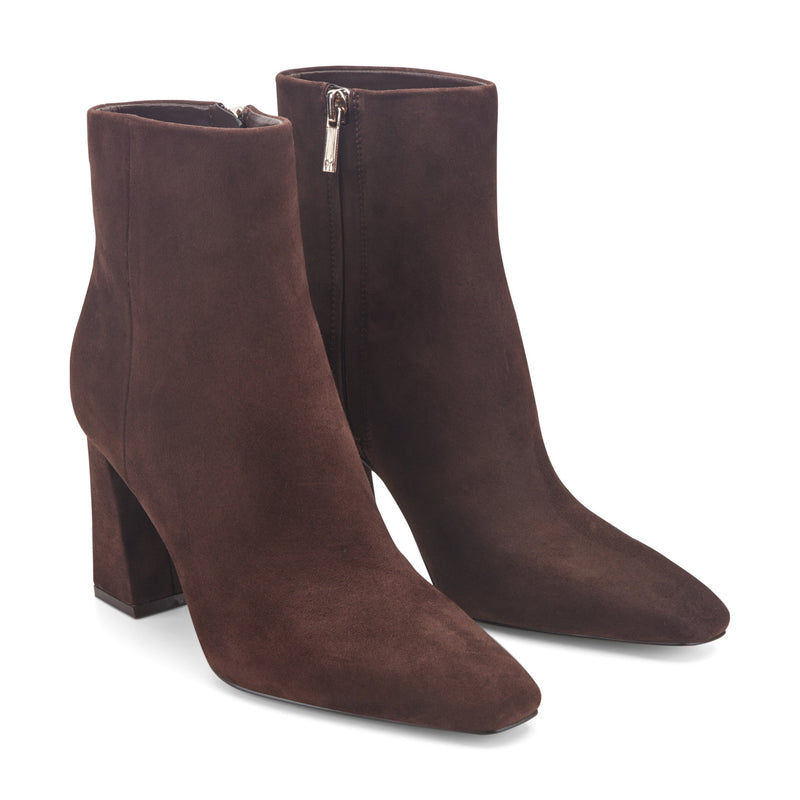 Novella Block Heel Leather Ankle Bootie