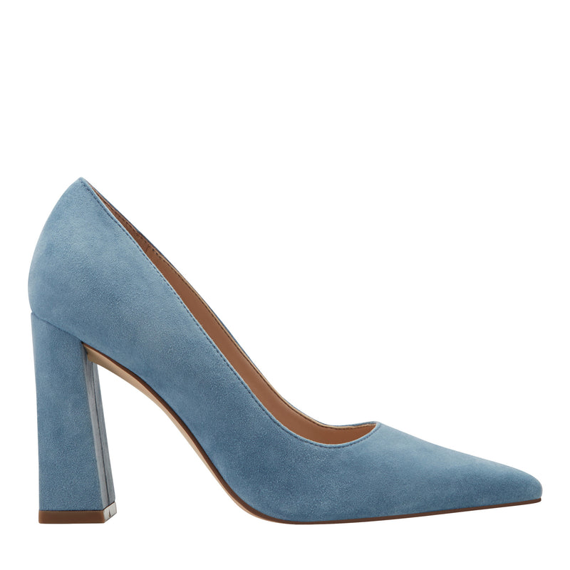 Minny Leather Block Heel Pump