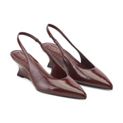 Taten Leather Wedge Slingback Pump