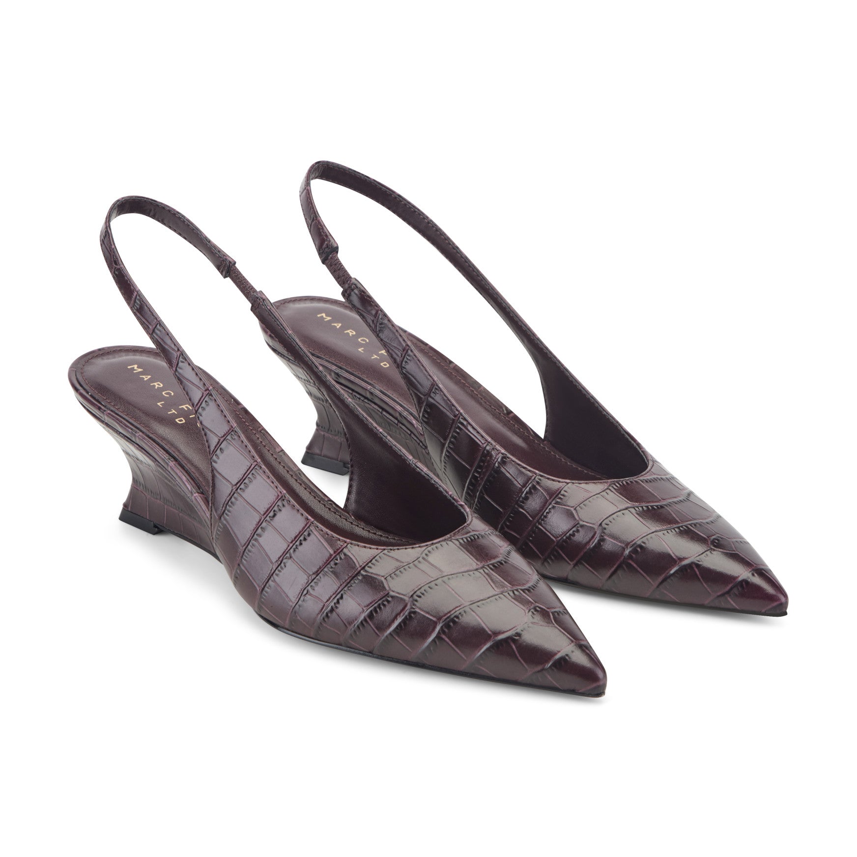Taten Leather Wedge Slingback Pump