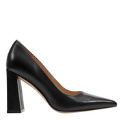 Minny Leather Block Heel Pump