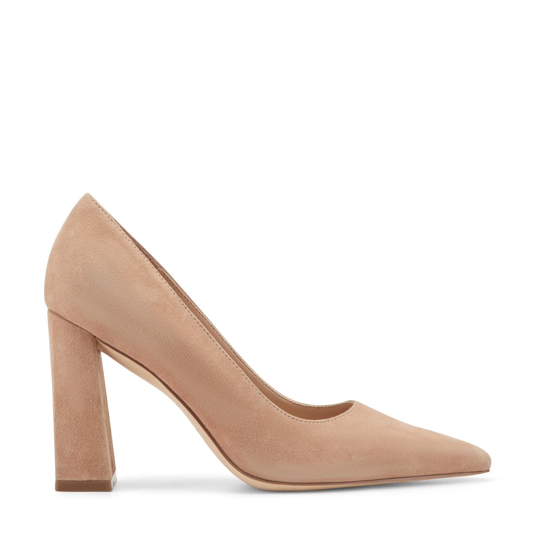 Minny Leather Block Heel Pump