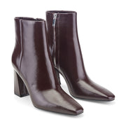 Novella Block Heel Leather Ankle Bootie