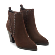 Alvira Leather Western Ankle Bootie