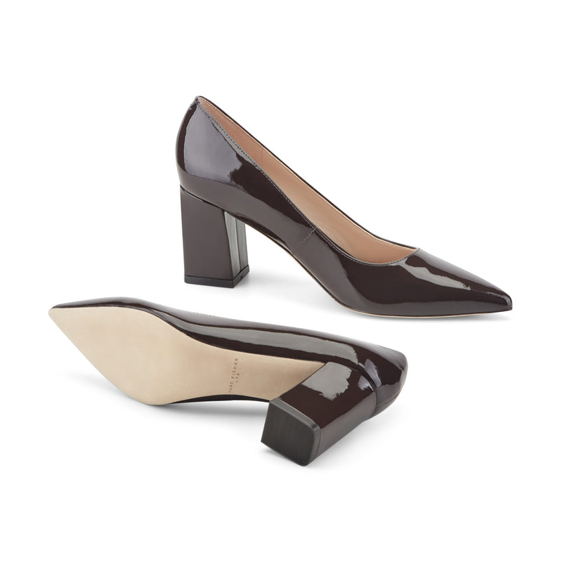 Zala Block Heel Pointy Toe Pump