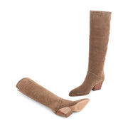 Tayla Block Heel Leather Boot