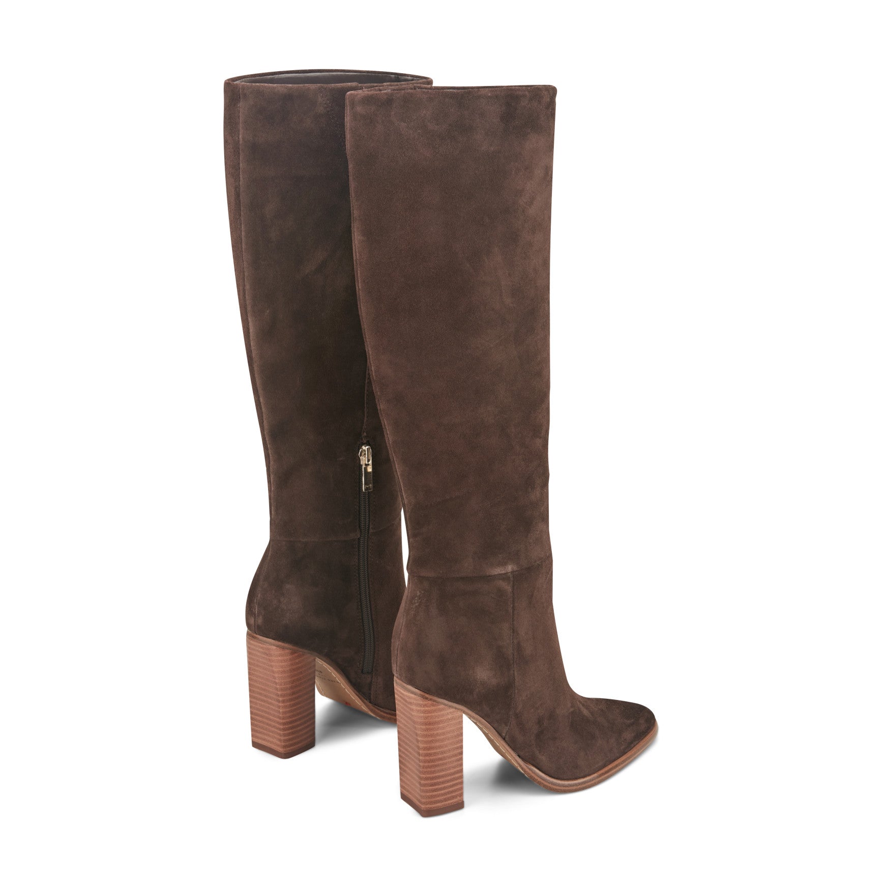 Marc Fisher Women's Lannie High Heel Boots - Dark Brown Suede