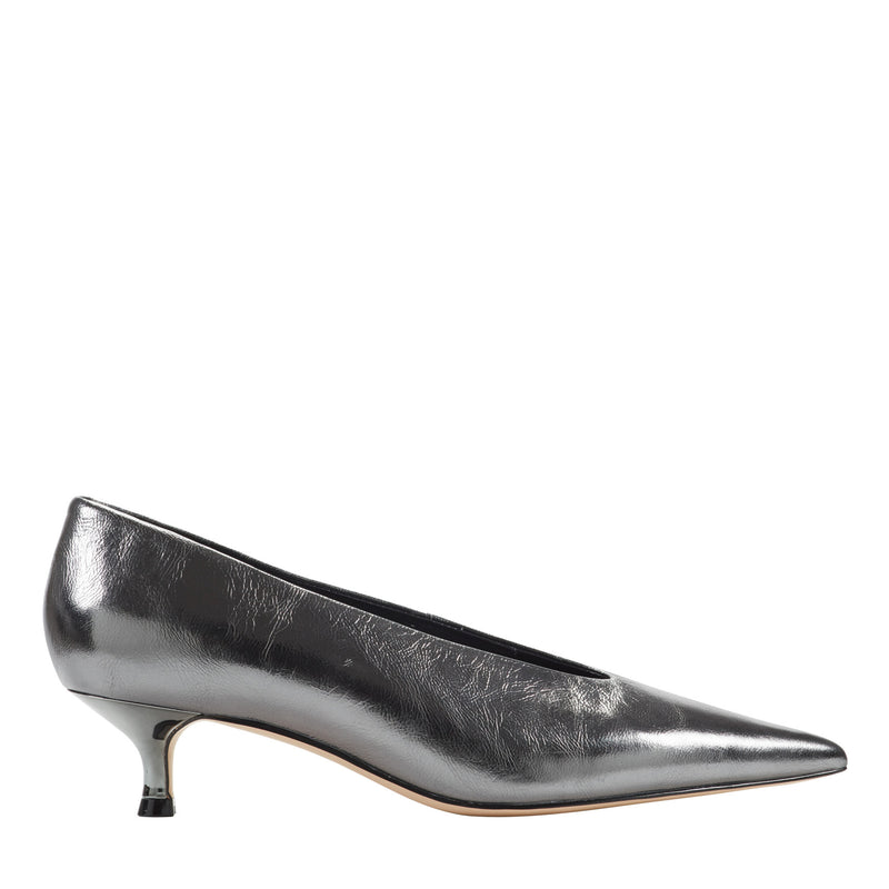 Cecile Leather Kitten Heel Pump
