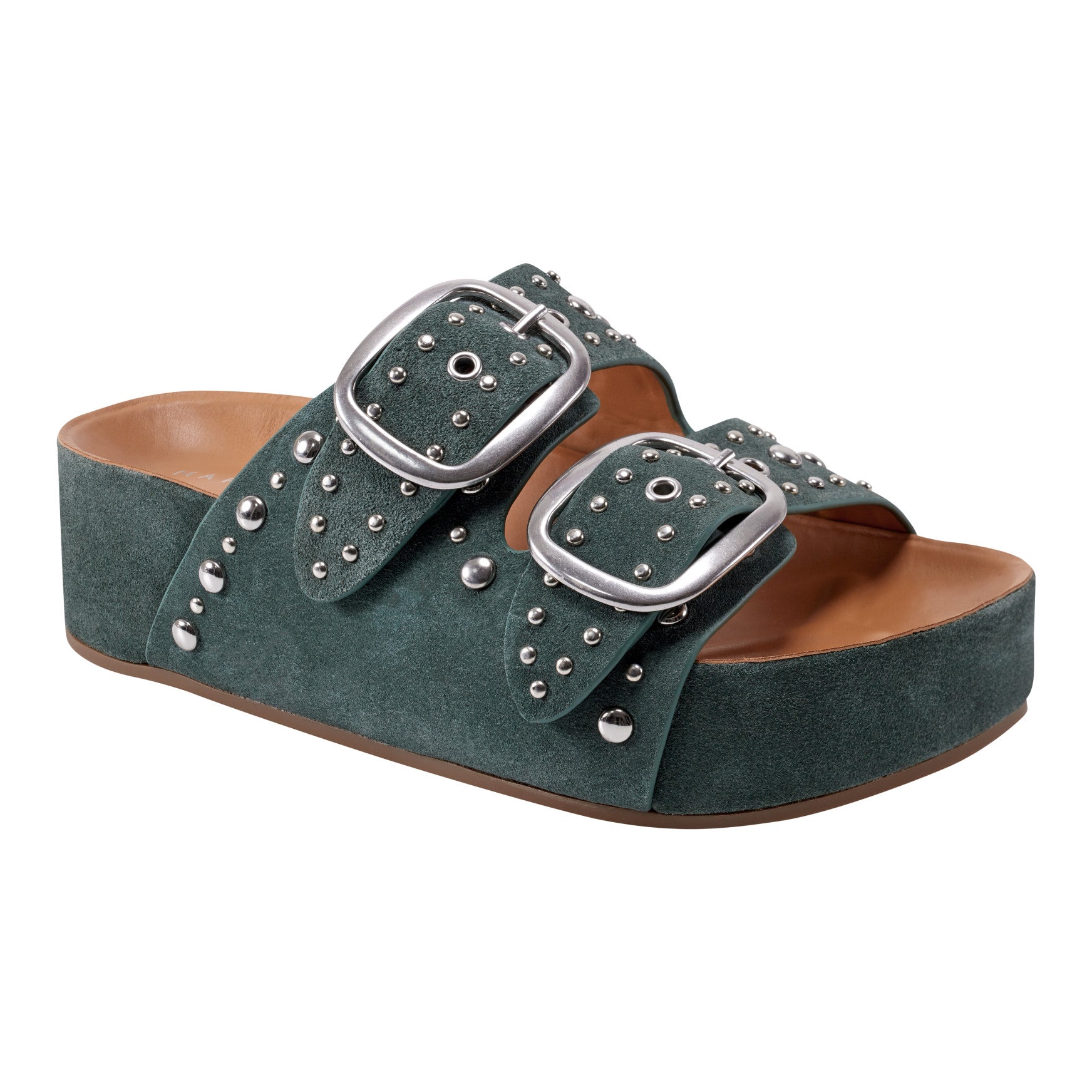 Sayge Studded Suede Footbed Sandal