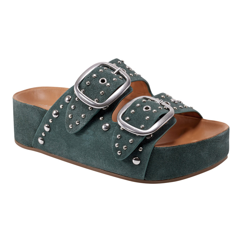 Sayge Studded Suede Footbed Sandal