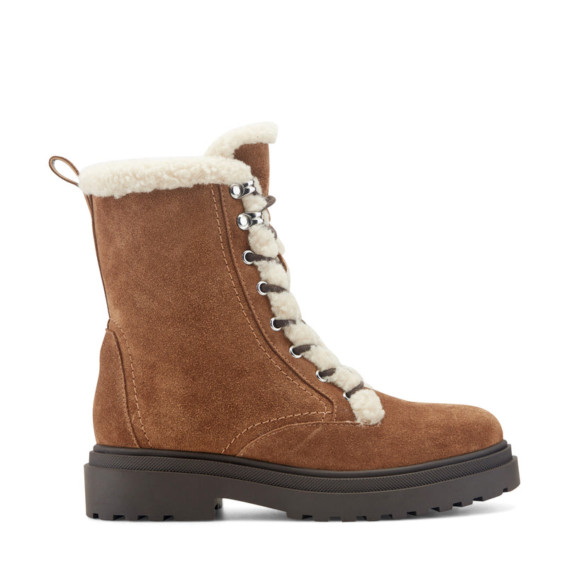Braylee Leather Lace Up Bootie