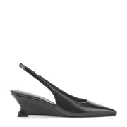 Taten Leather Wedge Slingback Pump