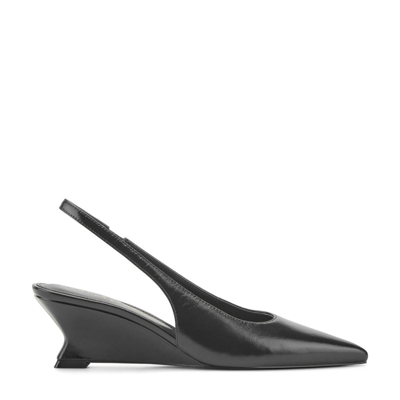 Taten Leather Wedge Slingback Pump