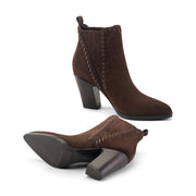 Alvira Leather Western Ankle Bootie