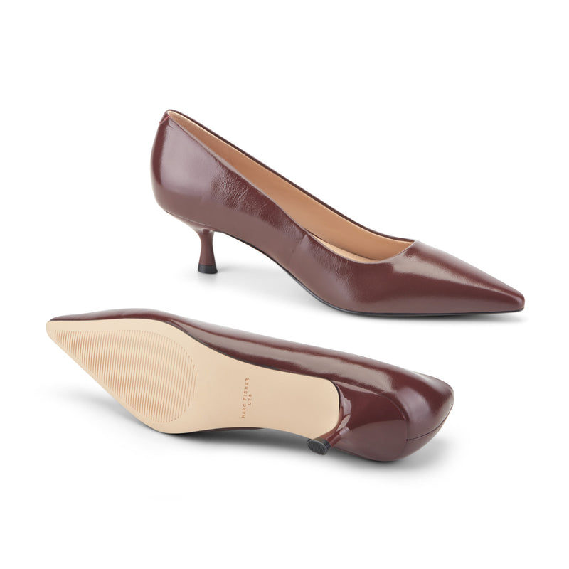 Calynna Leather Kitten Heel Pump