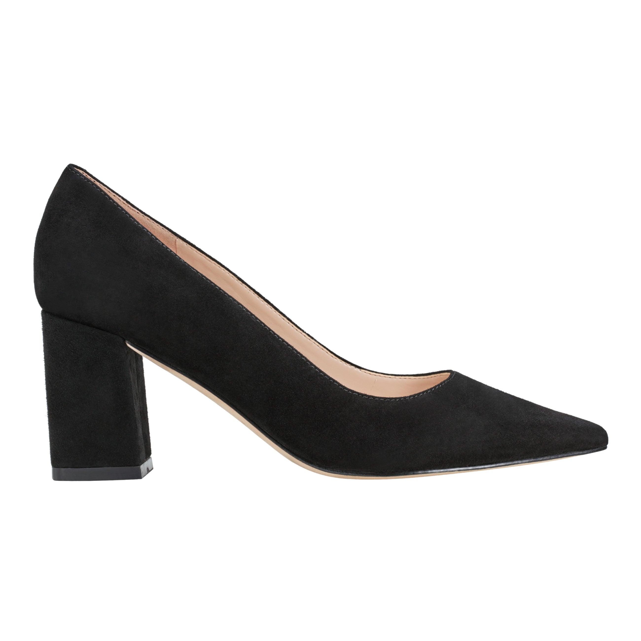 Zala Block Heel Pointy Toe Pump
