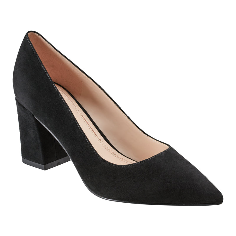 Zala Block Heel Pointy Toe Pump