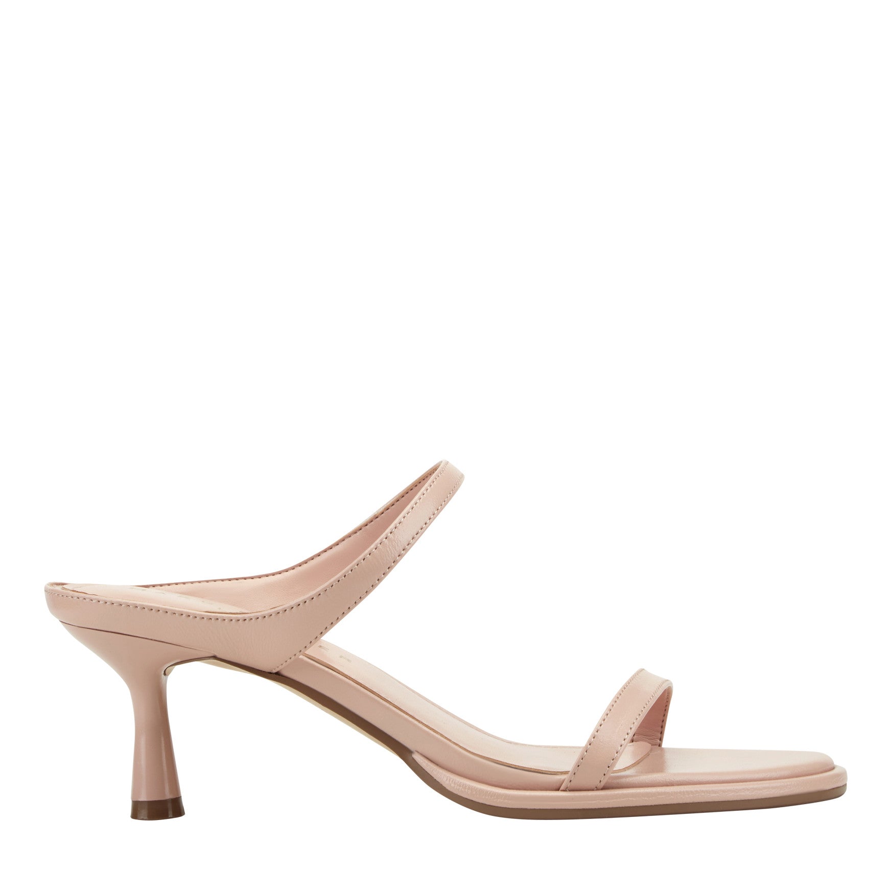 Alonde Leather Heeled Slide Sandal