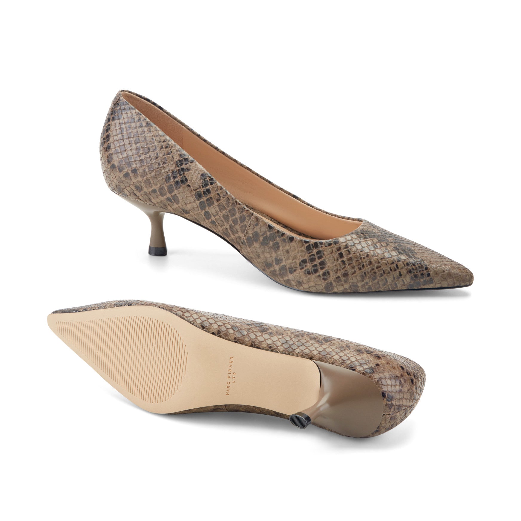 Calynna Leather Kitten Heel Pump