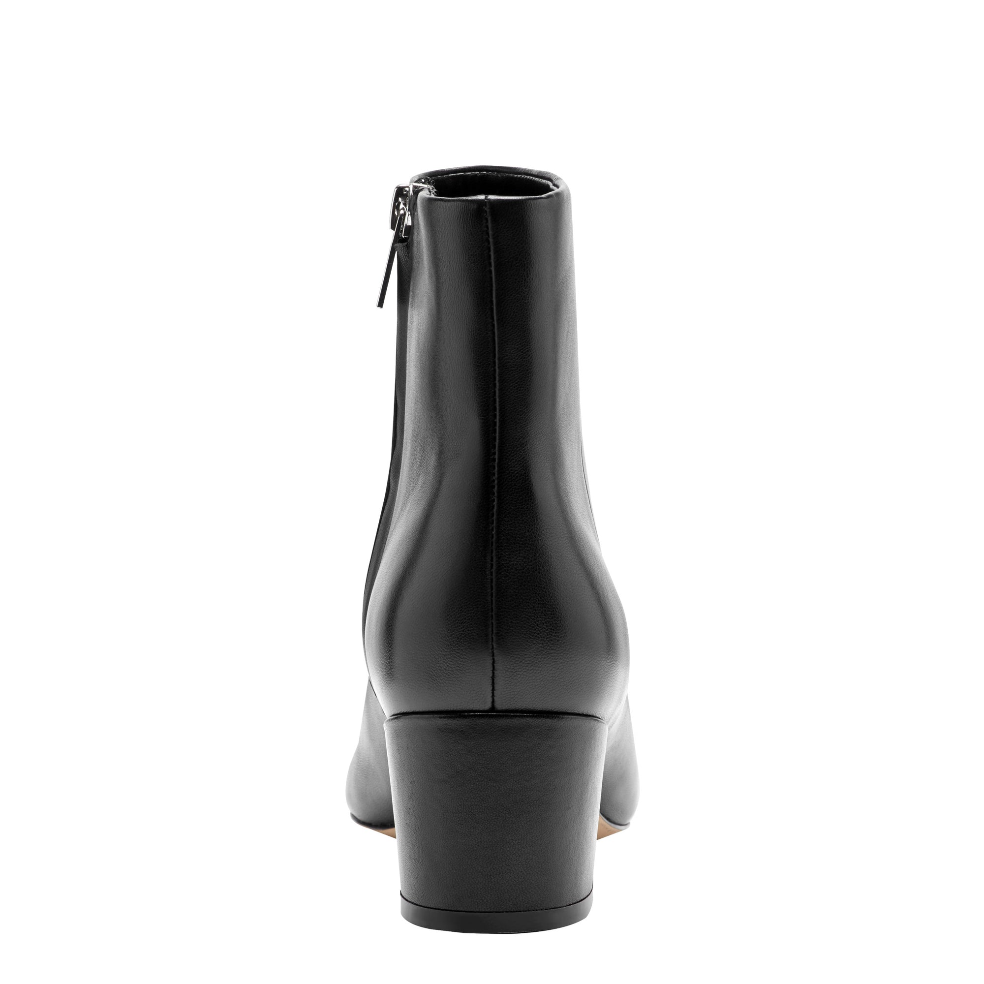 Women's Alfie Block Heel Leather Ankle Bootie - Black Leather | Marc Fisher Footwear Women's Alfie Block Heel Leather Ankle Bootie - Black Leather | Marc Fisher Footwear