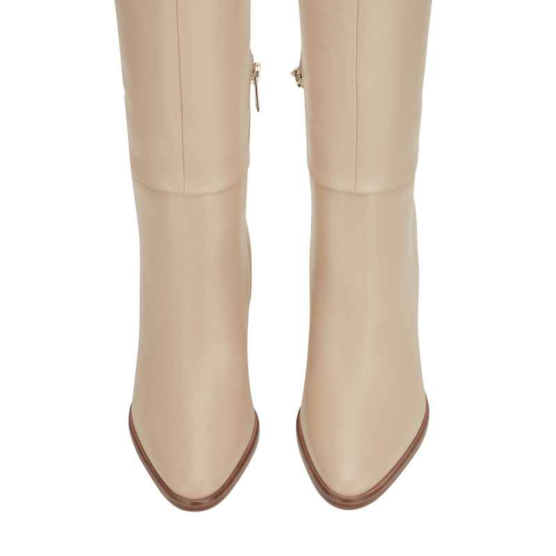 Women's Lannie Dress Leather Boot - Light Natural Leather Women's Lannie Dress Leather Boot - Light Natural Leather