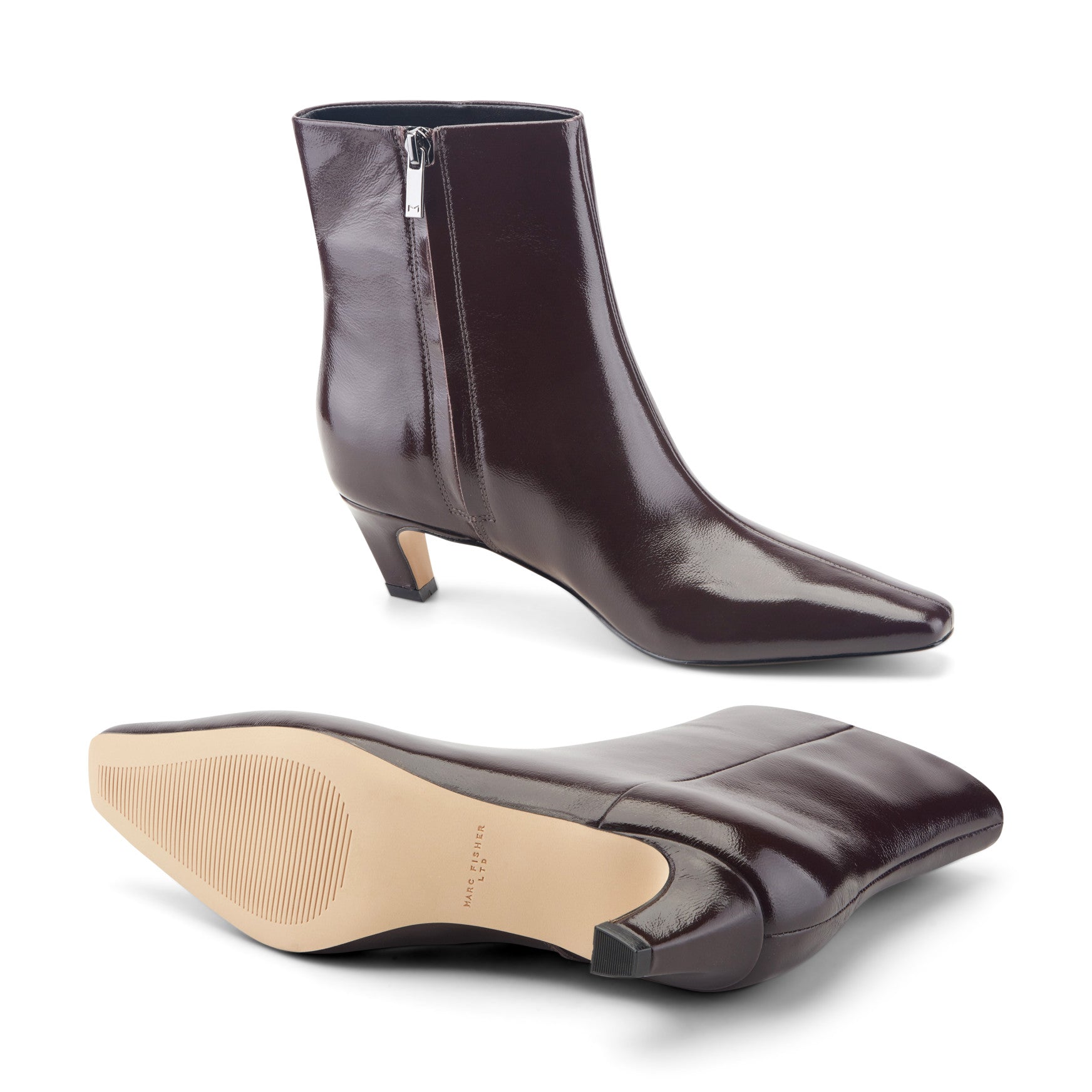 Danai Kitten Heel Leather Ankle Bootie