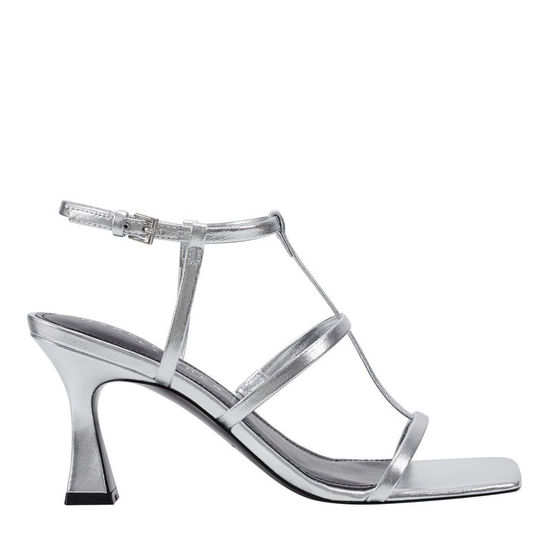 Marc Fisher LTD Dennie Women's Sandals Silver Leather : 6 M Marc Fisher LTD Dennie Women's Sandals Silver Leather : 6 M