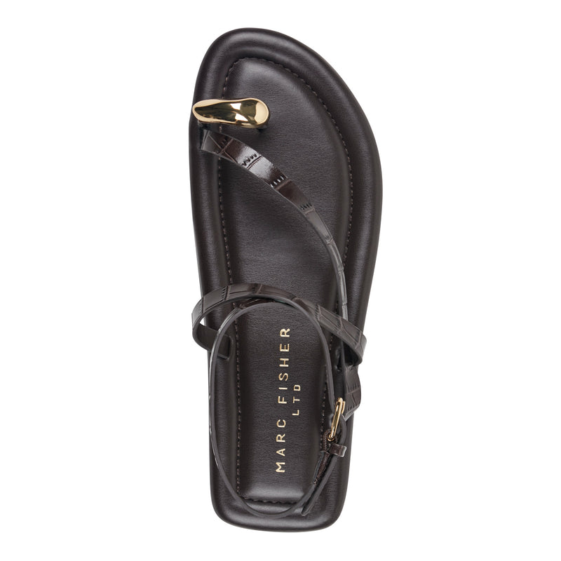 Gynnie Flat Leather Sandal