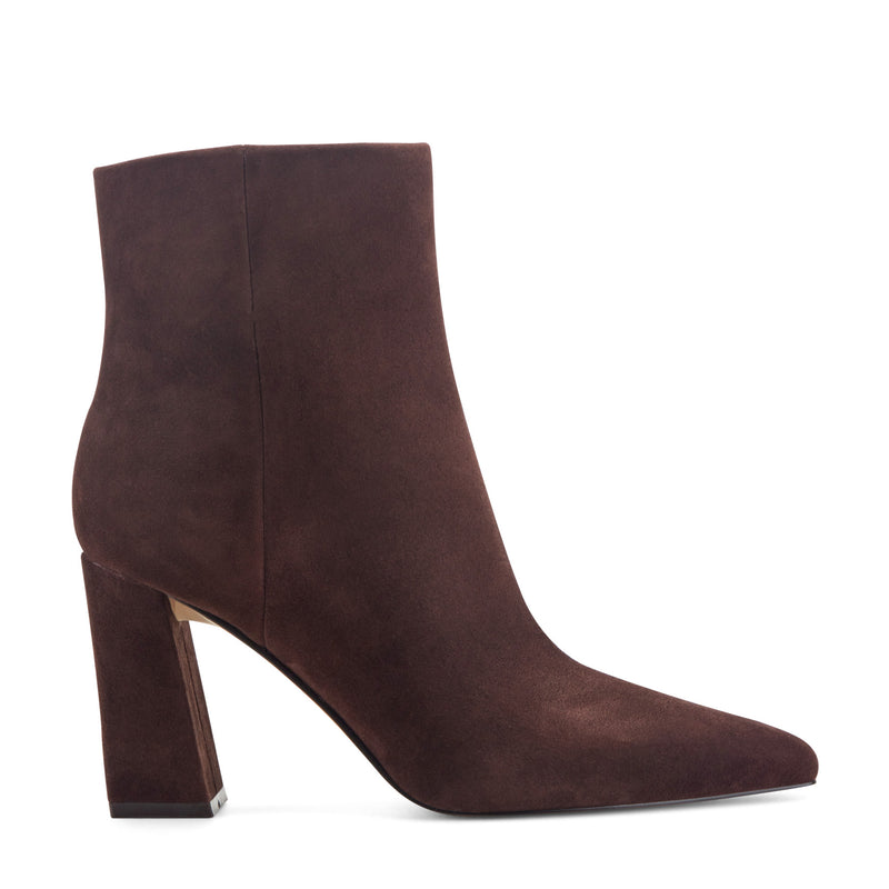 Novella Block Heel Leather Ankle Bootie