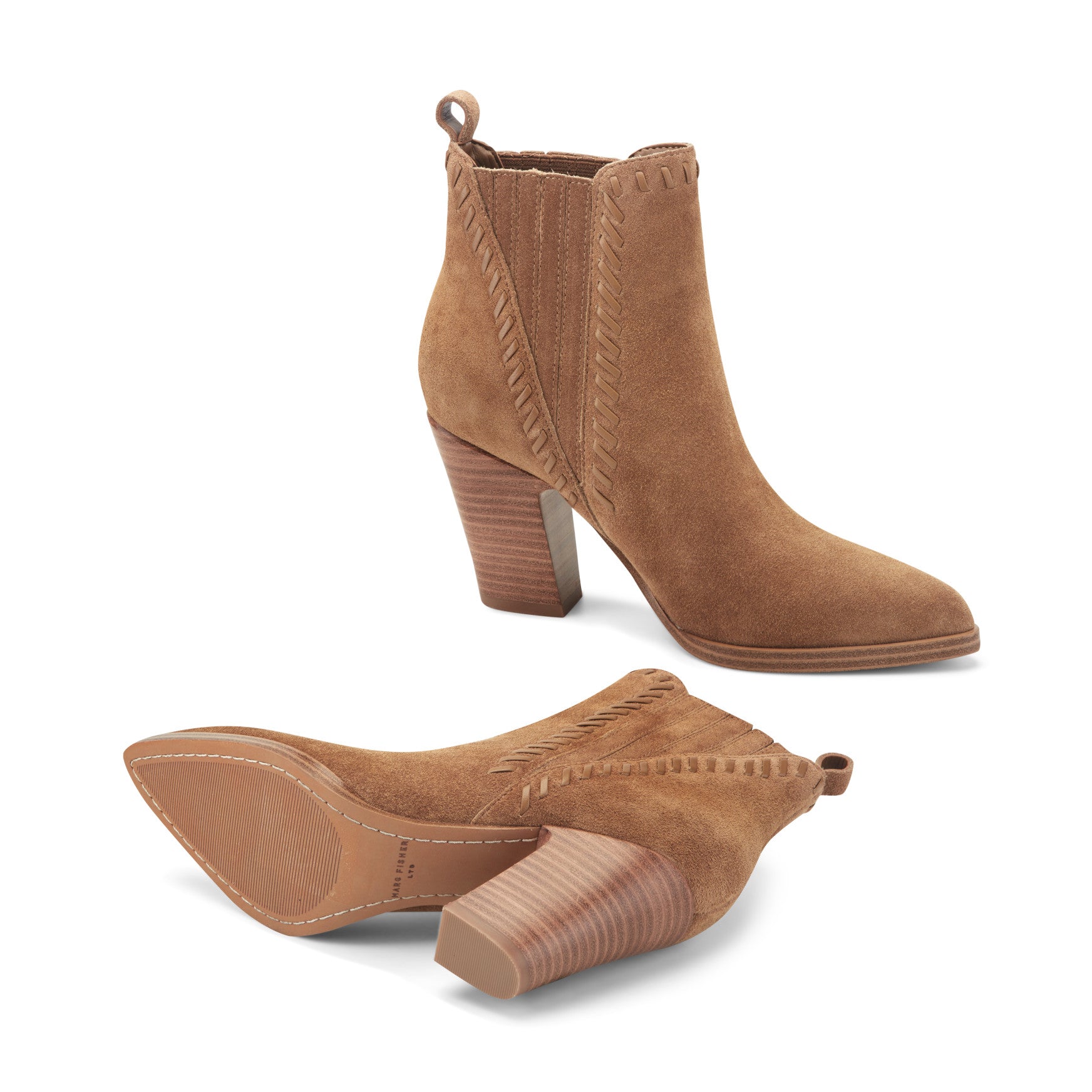 Alvira Leather Western Ankle Bootie