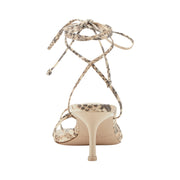 Gineva Leather Ankle Wrap Sandal