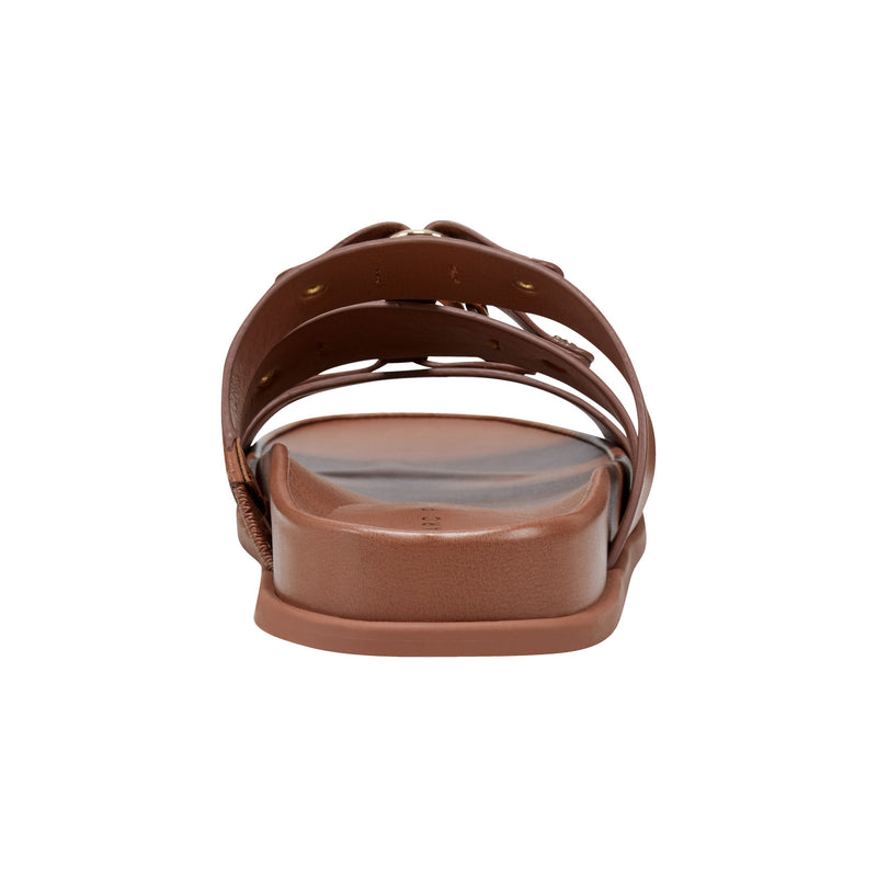 Verity Flat Leather Footbed Sandal